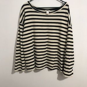 H&M stripe long sleeve top